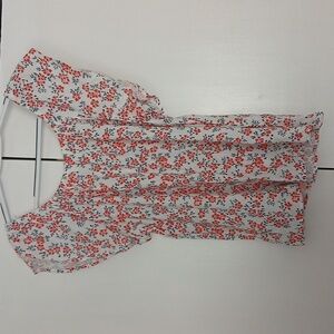 Gap Flower Blouse Puffed Sleeves